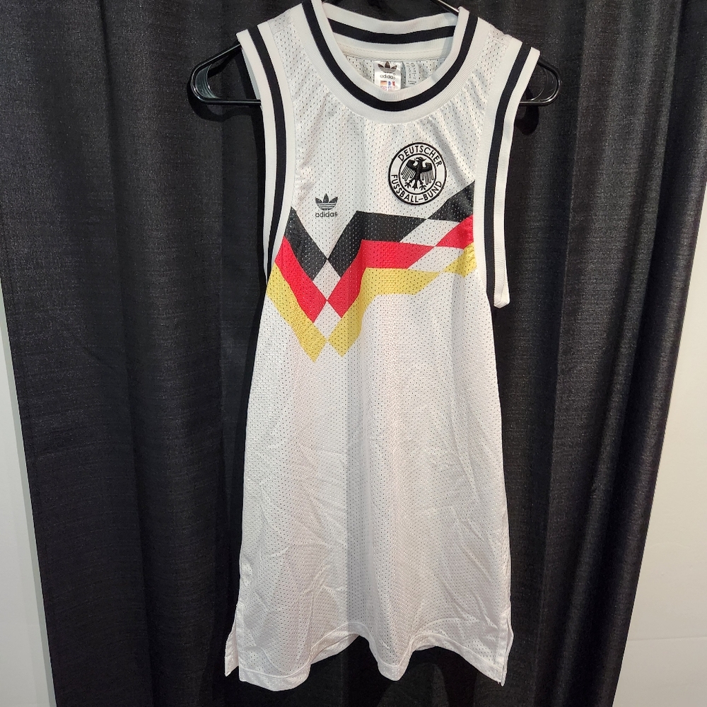 ADIDAS Germany National Soccer Team #10 Tank Dress White Black Red Womens S
